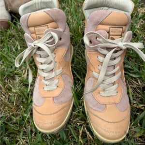 Alexander MQueen pink wedge sneakers by PUMA